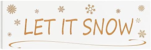 ההשראות של קרול מאפשרות לזה לחתום שלג | עיצוב חג מולד לבן מעץ לקישוט חג החווה | שלט עץ מגולף רב -תכליתי לתלייה